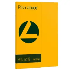 Carta Colorata Rismaluce A4 200 gr – 50 Fogli - Giallo Oro