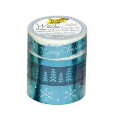 Nastro Decorativo Natale 4 Rotoli Assortiti