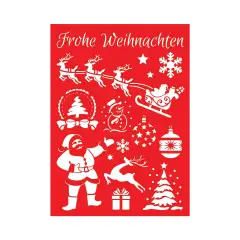 Stencil Plastica Traslucida Decori Natalizi – 21x31 cm
