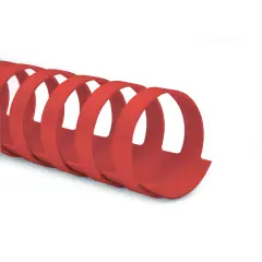 Dorsi Spirale Plastici Diametro 10mm. 100 Pezzi Rosso