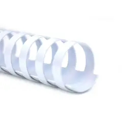 Dorsi Spirale Plastici Diametro 19mm. 100 Pezzi Bianco