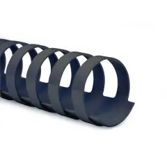 Dorsi Spirale Plastici Diametro 25mm. 50 Pezzi Nero