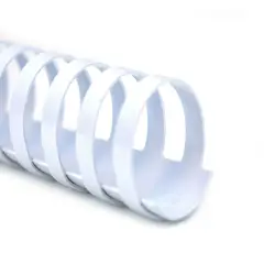 Dorsi Spirale Plastici Diametro 32mm. Ovale 50 Pezzi Bianco