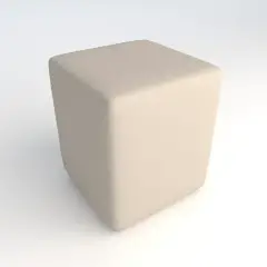 Pouf Ecopelle Ignifugo Quadrato H 46 Bianco Per Un Ambiente Scolastico Innovativo
