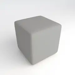 Pouf Ecopelle Ignifugo Quadrato H 46 Grigio Per Un Ambiente Scolastico Innovativo