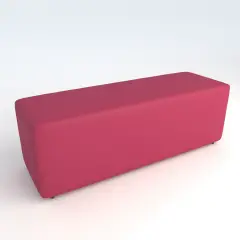 Pouf Ecopelle Ignifugo 3 Posti H 40 Fucsia Per Un Ambiente Scolastico Innovativo