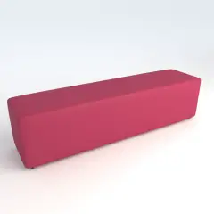 Pouf Ecopelle Ignifugo 4 Posti H 40 Fucsia Perfetto per Ambienti Scolastici Innovativi