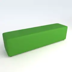 Pouf Ecopelle Ignifugo 4 Posti H 40 Verde Perfetto per Ambienti Scolastici Innovativi