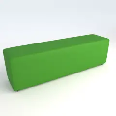 Pouf Ecopelle Ignifugo 4 Posti H 46 Verde Per Ambienti Scolastici Innovativi