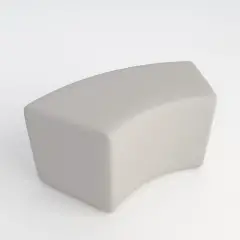 Pouf Ecopelle Ignifugo Curvo H 40 Bianco Per Ambienti Scolastici Innovativi