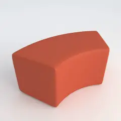 Pouf Ecopelle Ignifugo Curvo H 40 Arancio Per Ambienti Scolastici Innovativi