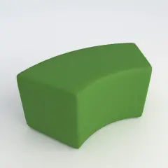 Pouf Ecopelle Ignifugo Curvo H 40 Verde Per Ambienti Scolastici Innovativi