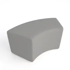 Pouf Ecopelle Ignifugo Curvo H 46 Grigio Per Ambienti Scolastici Innovativi