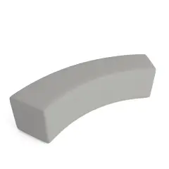 Pouf Ecopelle Ignifugo Curvo 2 Posti H 46 Grigio Per Ambienti Scolastici Innovativi