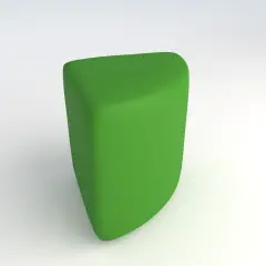 Pouf Ecopelle Ignifugo Angolare H 40 Verde Per Ambienti Scolastici Innovativi