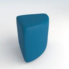 Pouf Ecopelle Ignifugo Angolare H 40 Azzurro Per Ambienti Scolastici Innovativi