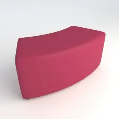 Pouf Ecopelle Ignifugo Curvo 45. H 40 Fucsia Per Ambienti Scolastici Innovativi