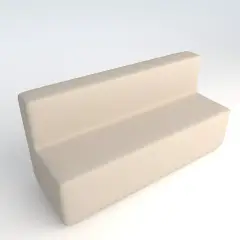 Divano Ecopelle Ignifugo 4 Posti H 40 Bianco Per Ambienti Scolastici Innovativi