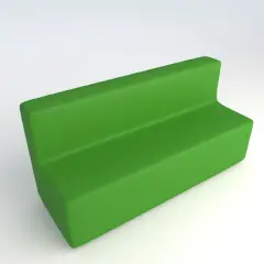 Divano Ecopelle Ignifugo 4 Posti H 40 Verde Per Ambienti Scolastici Innovativi
