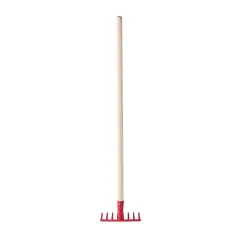 Maxi Rastrello In Metallo Con Manico In Legno - 76 Cm.