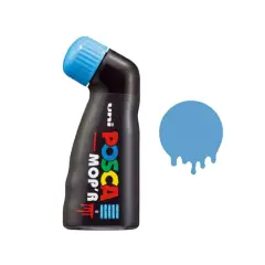 Uni Posca MOP'R Con Erogatore a Spugnetta - Tratto 3-19 mm - Azzurro