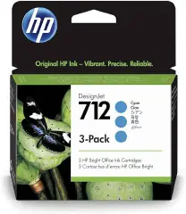 Confezione da 3 cartucce HP di inchiostro ciano DesignJet HP 712 da 29 ml
