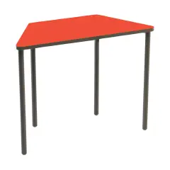 Banco Trapezio Modulare Scuola Secondaria – Top Rosso | Altezza 70 cm