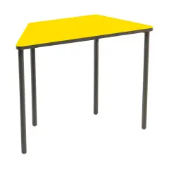 Banco Trapezio Modulare Scuola Secondaria – Top Giallo | Altezza 76 cm