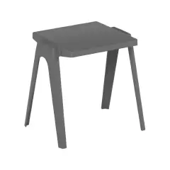 Banco Monoposto in Polipropilene per Esterni – Altezza 64 cm Grigio | Conforme CAM