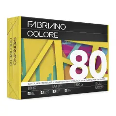 Carta Per Fotocopie Fabriano Colore 80 Gr/mq A4 Giallo Risma 500 Fogli