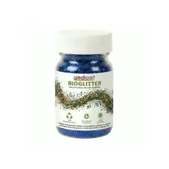 Brillantini Ecologici in Cellulosa Riciclata, Bio-Glitter Grana Fine 50 Gr. Blu