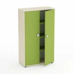 Mobile Scuola Infanzia Kubò Betulla 2 Ante H 150 cm. Verde Kiwi - Conforme CAM