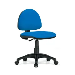 Poltrona Operativa Web Schienale Basso Tessuto Azzurro Per Ambienti Scolastici - Conforme CAM
