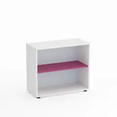 Mobile Scuola Kubò Bianco a Giorno H 75 cm – Ripiani Fucsia | Conforme CAM
