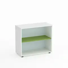 Mobile Scuola Kubò Bianco a Giorno H 75 cm – Ripiani Verde Kiwi | Conforme CAM
