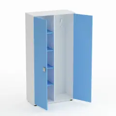 Mobile Spogliatoio Kubò Bianco – Ante Blu Orizzonte | Conforme CAM