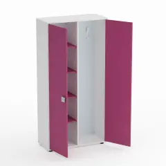 Mobile Spogliatoio Kubò Bianco – Ante Fucsia | Conforme CAM