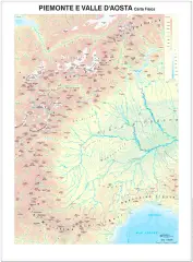 Carta Geografica Regionale Piemonte e Valle d'Aosta