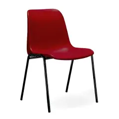 Sedia per Adulti Impilabile Helene Altezza 46 cm Bordeaux