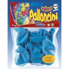 Palloncini Gonfiabili Compleanno Busta 25 Pezzi Azzurri