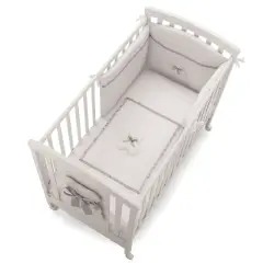 Piumone Bubu Bianco Ricamo Grigio Erbesi