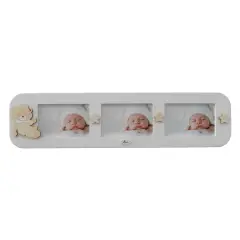 CORNICE PORTA FOTO ORIZZONTALE 3 FOTO ORSO BEIGE