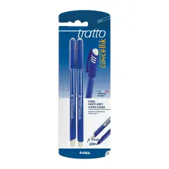 Penna Tratto Cancellik 2 Pezzi Blu