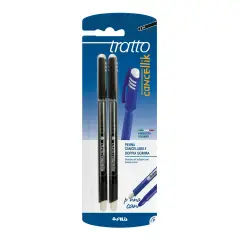 Penna Tratto Cancellik 2 Pezzi Nero
