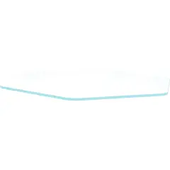 Top Tavolo Esagonale Cm 144,5x128 Bianco C/bordo Celeste