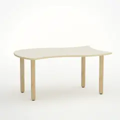Tavolo Onda Verso H 46 Cm - Misura 1 - Magnolia Per Nidi D'infanzia - Conforme CAM