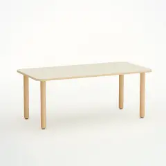 Tavolo Forma Rettangolare H 46 Cm - Misura 1 Magnolia Per Nidi D'infanzia - Conforme CAM