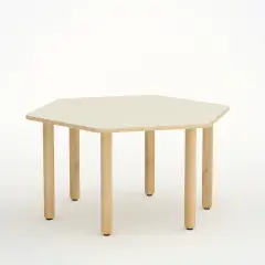 Tavolo Forma Esagonale h 55 - Misura 3 Magnolia per Scuola Primaria - Conforme CAM