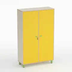 Mobile Scuola Infanzia Onda Appendiabiti Altezza 174 cm. Giallo - Conforme CAM