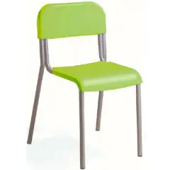 Sedia Scuola Impilabile Sara - Struttura Grigia - Seduta H 42 cm - Giallo